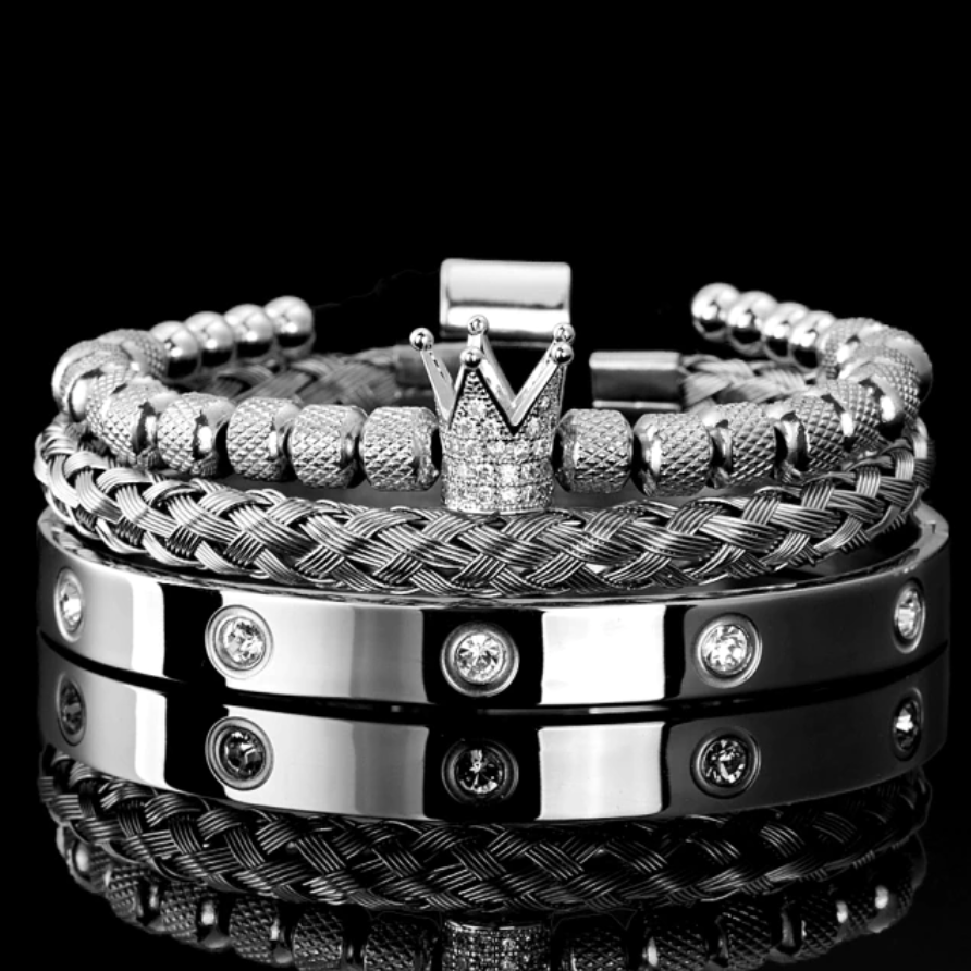 DeluxeSet™ - Royal Crown Bling Edition - Verrarie - Sterling Silver