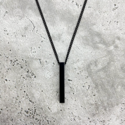 ClassicChain™ - Luxury Cuban Pendant Necklace - Verrarie - Matte Black